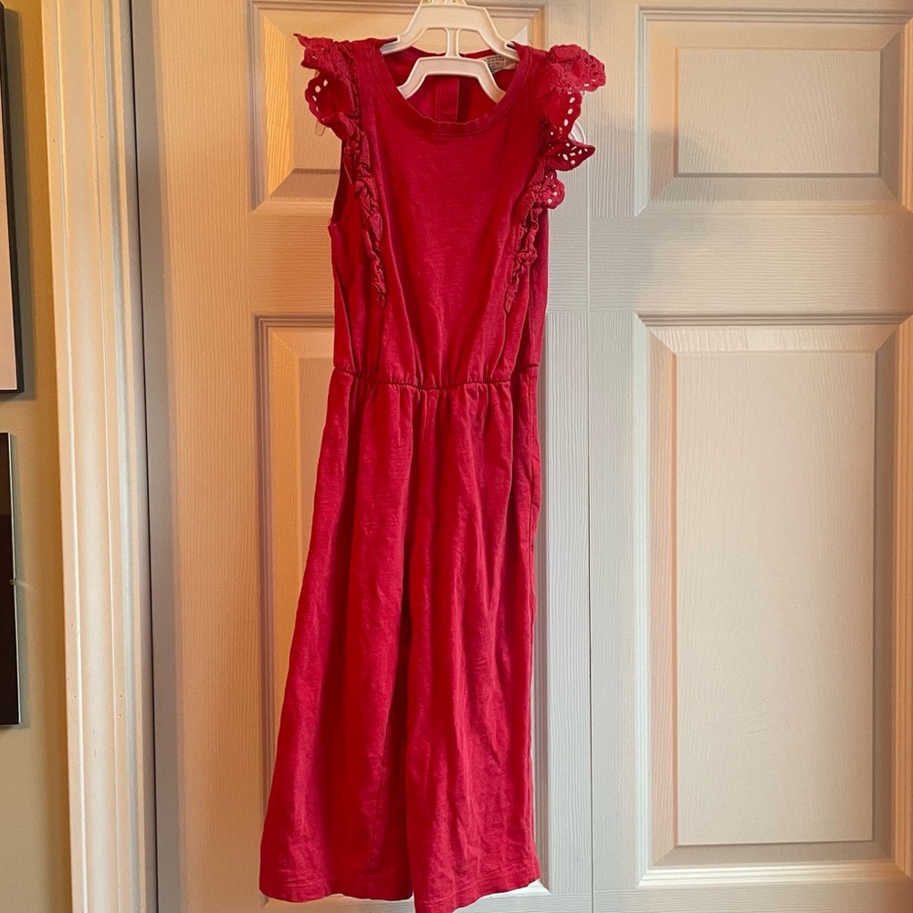 Red romper jumpsuit girls HM 4/5